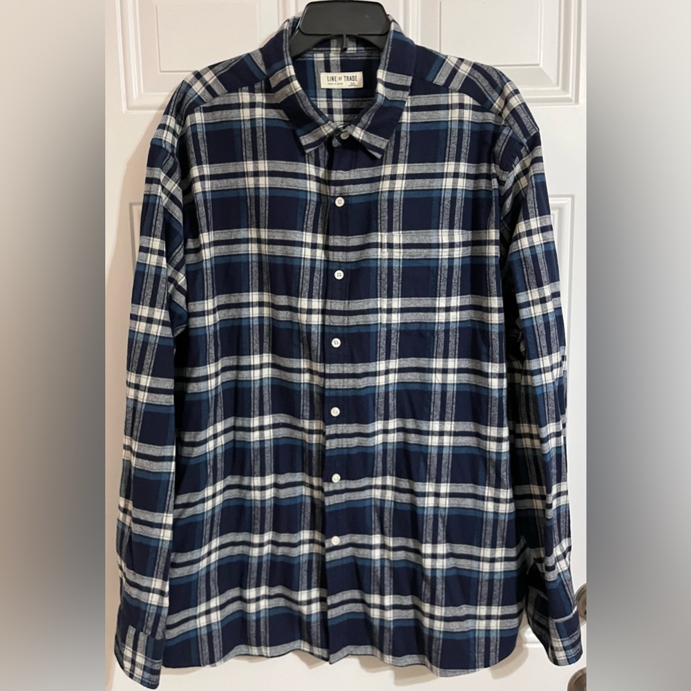 Line of Trade Summit Flannel Shirt Trail Blue‎ Men’s 3XL Outdoor Gorpcore Cotton